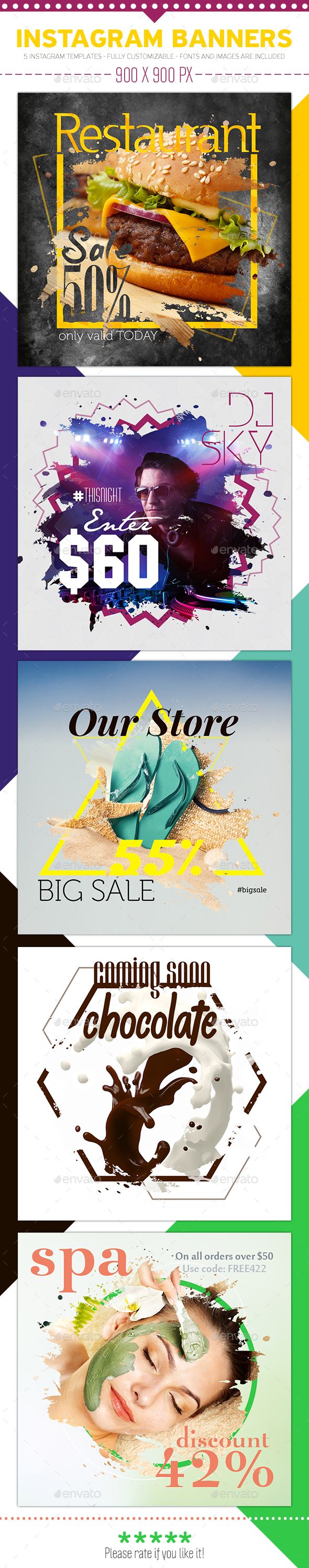 91 best instagram banners images on pinterest media web banner 50 square instagram flyers