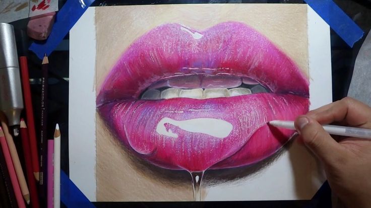 Drawing realistic glossy lips | Realistic drawings, Glossy lips, Draw