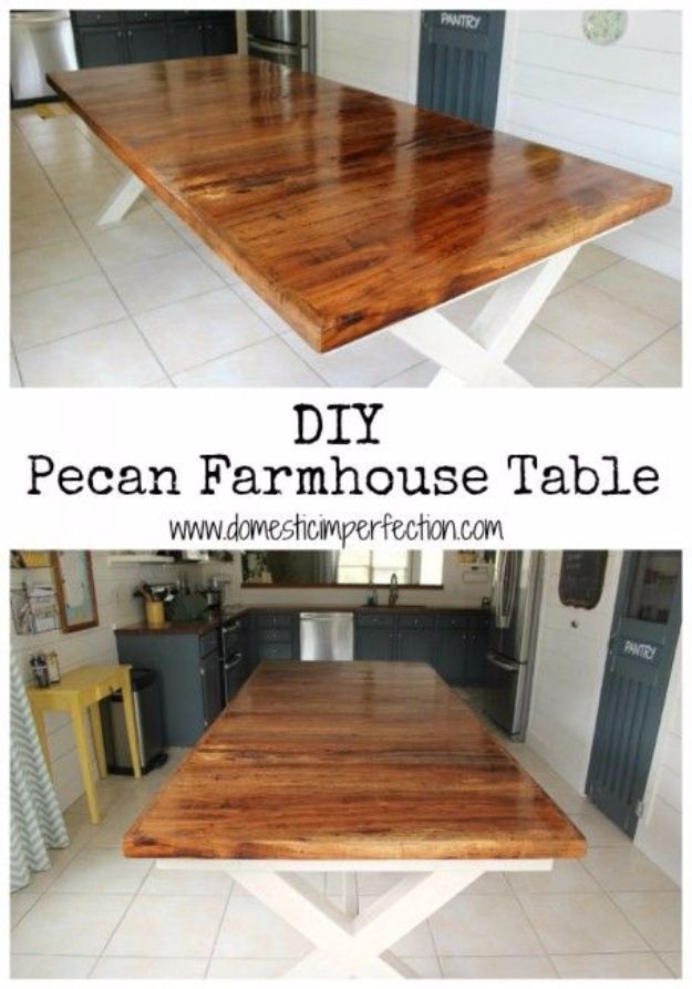 38 Diy Dining Room Tables Table Farmhouse 38 Diy Dining Room Tables, Make A Dining Room Table With Leaves