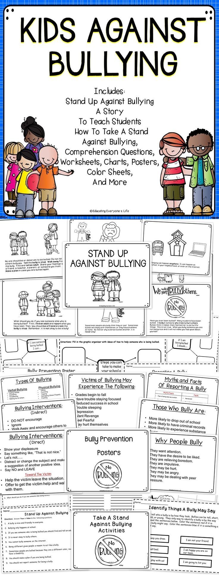Worksheet Printable Bully Story For Kids best 25 bullying prevention ideas on pinterest kids against this bully activity pack includes everything you need to teach students