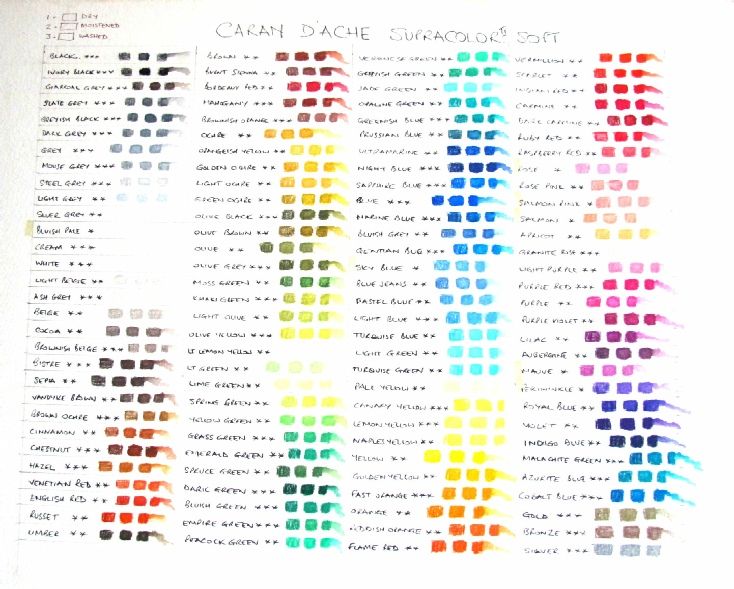 supracolor soft caran d ache pencil color chart pastel pablo color chart