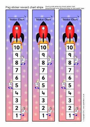 free printable space reward chart rocket 1 10 sticker 10 sticker reward chart