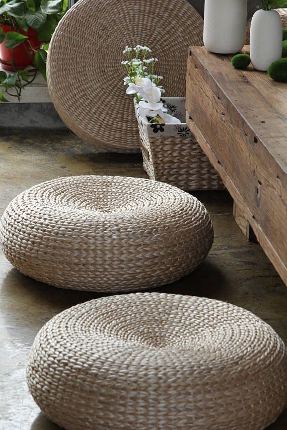 Pin On Chairs Pin On Chairs, Round Rattan Ottoman Cushion