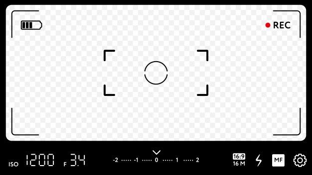 Modern Camera Focusing Screen With Settings Aesthetic Template Camera Frame Camera Recording Screen Aesthetic
