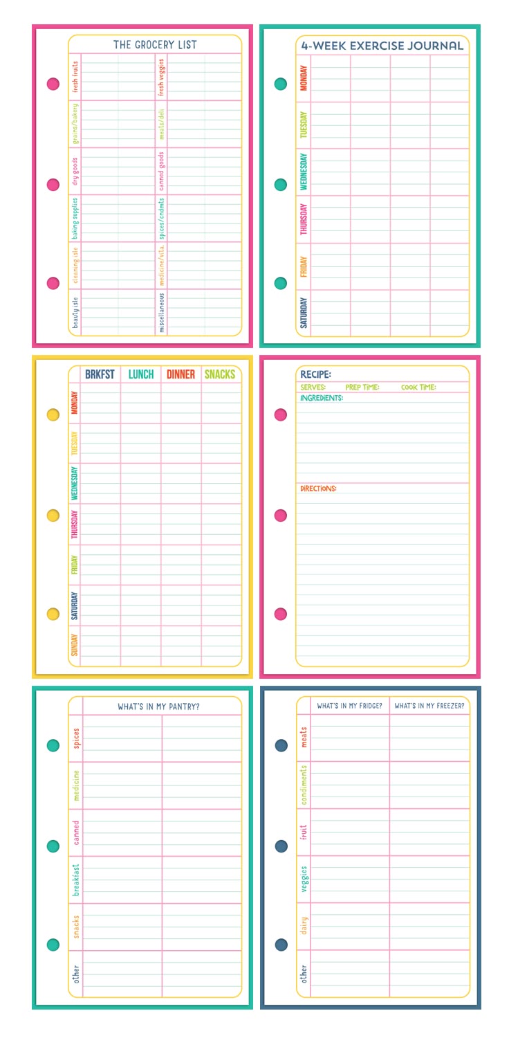 nutrition journal template