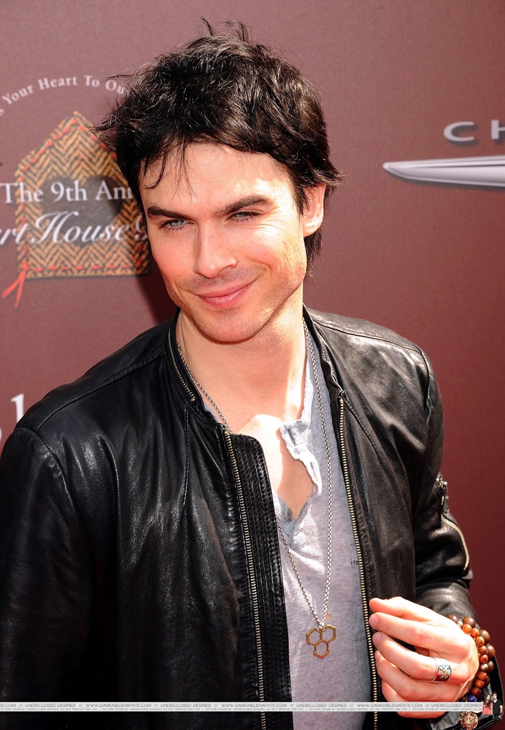 Vampire Diaries actor Ian Somerhalder wearing a custom necklace I made
