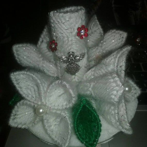 plastic canvas led candleholder