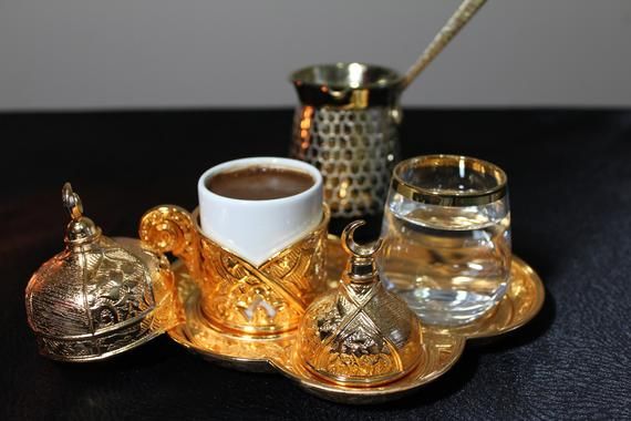 Handmade copper set Copper cups Vintage Turkish coffee set Copper pot Gift idea Turkish coffee pot Coffee cups Copper coffee set