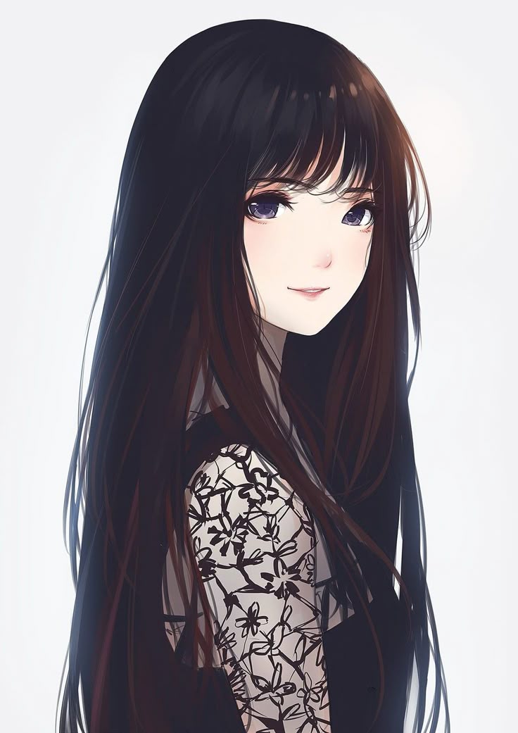 Anime girl brunette
