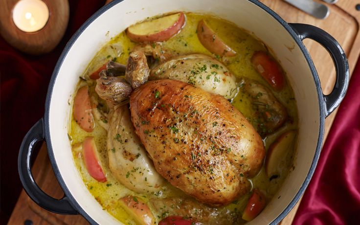 Pot-roast Chicken with Cider & Pink Lady apples - Silversurfers | Roast Can Pot Roast Be A Little Pink
