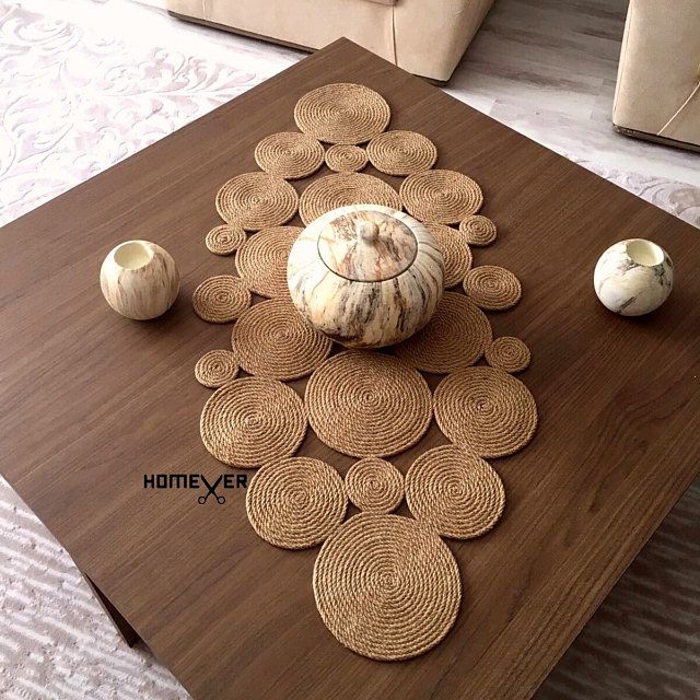 Memorable Family gift Hand painted Circle wall picture. Round wooden wall art on jute rope