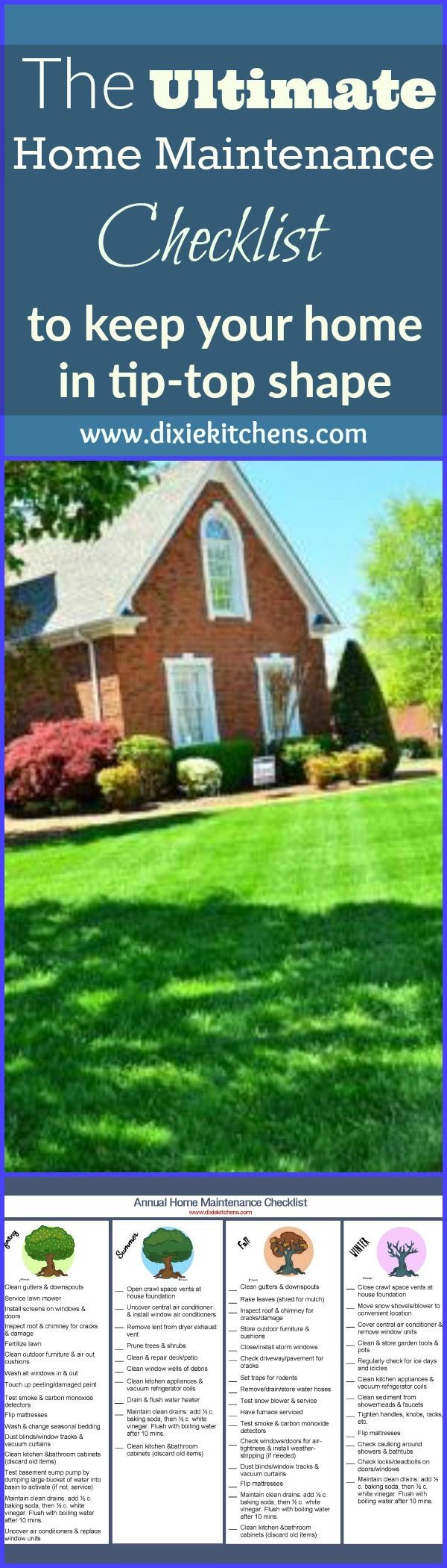 household maintenance schedule