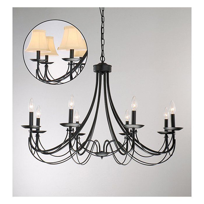 Ryckman 8 Light Candle Style Chandelier with Wrought Iron Accents Ryckman 8 Light Candle Style Chandelier with Wrought Iron Accents