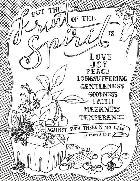 Fruit Of The Spirit Coloring Pages Fruit of the spirit