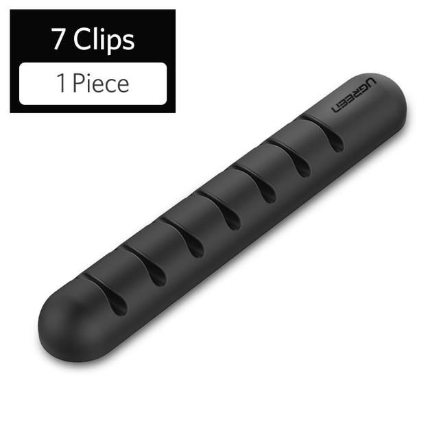 USB Cable Holder Silicone Cable Organizer Flexible Winder Management Clips Chic
