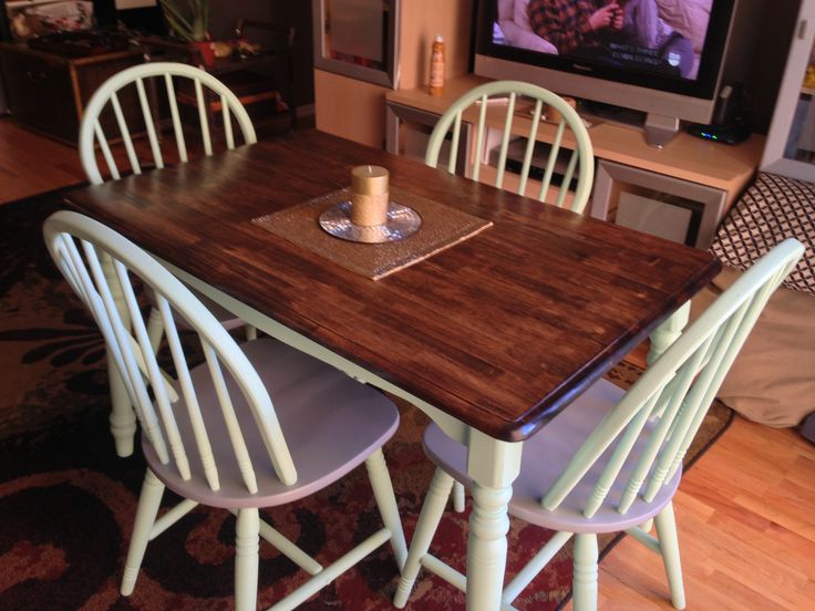Old Kitchen Table Ideas Part - 21: I Spent A Month Refinishing My Parentsu0027 Old Kitchen Table Thatu0027s Been In My Apartment