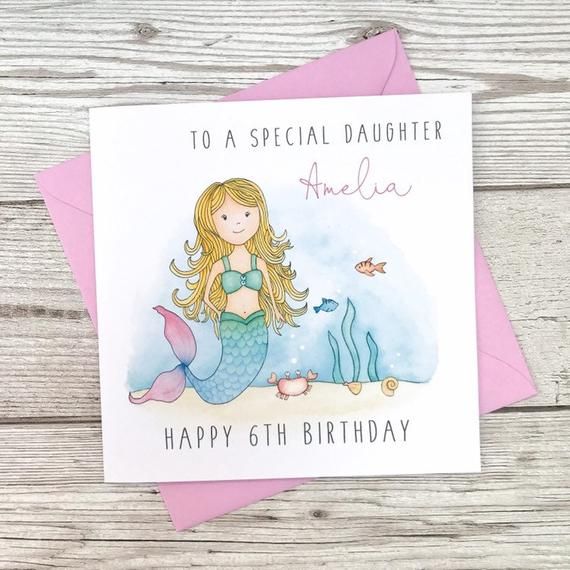 Personalised Birthday Christmas Card Pink Daughter Granddaughter Niece Sister
