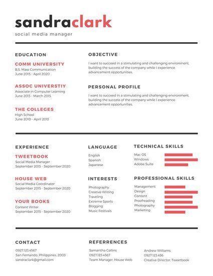 media manager resumes