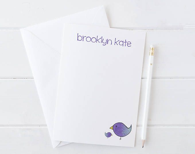 personalized stationery set for