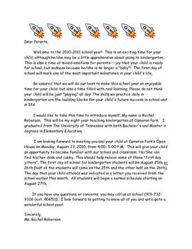 teacher letters to parents about behavior