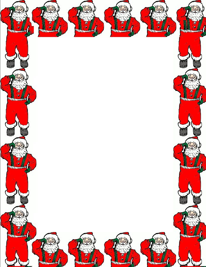 7 best christmas border images on pinterest writing paper father christmas paper borders