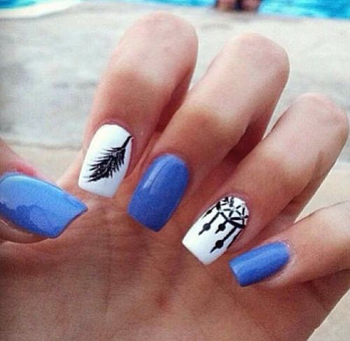 Best 25+ Dream Catcher Nails Ideas On Pinterest Indian Nail Blue and white feather and dream catcher nail design - Best 25+ Dream Catcher Nails Ideas On Pinterest Indian Nail