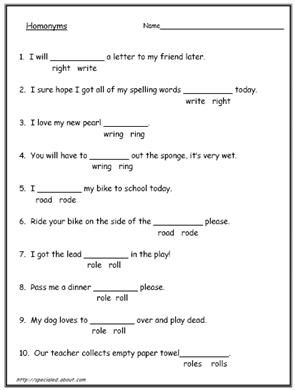200 homonyms homophones and homographs with exercises homophones