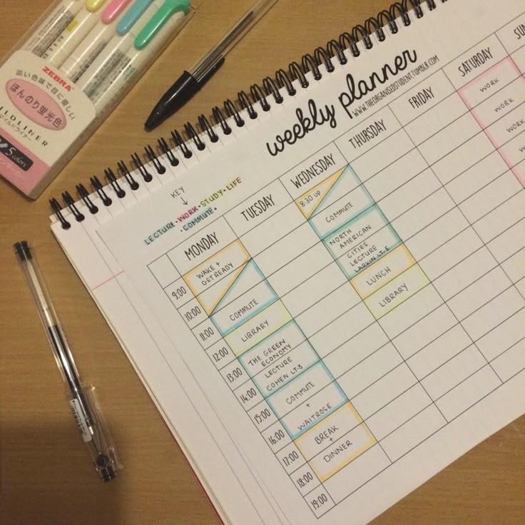 planning schedules
