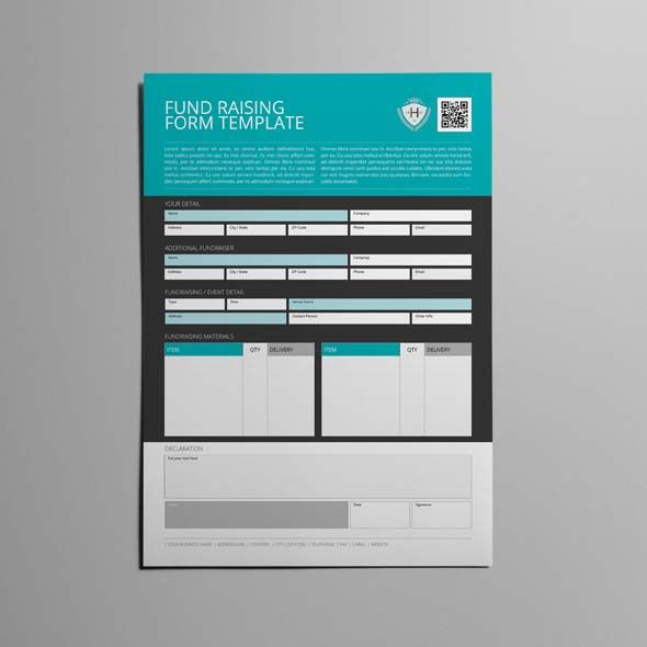 Fund Raising Form Template CMYK \ Print Ready Clean and - fundraising form template Fund Raising Form Template CMYK \ Print Ready Clean and - fundraising form template