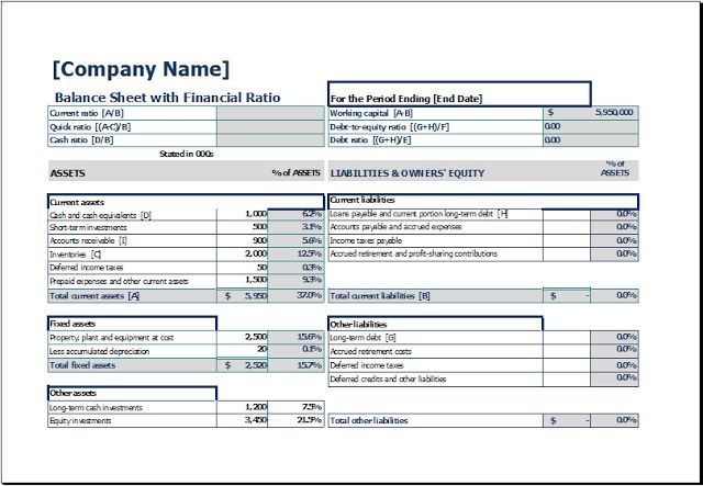 10 best Download Free Balance Sheet Templates in Excel images on