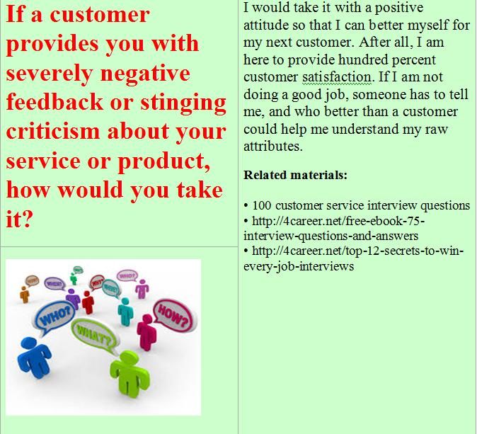 interview question and answer for customer service representative