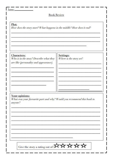 Book Review Template Differentiatedpdf - Google Drive офопмление