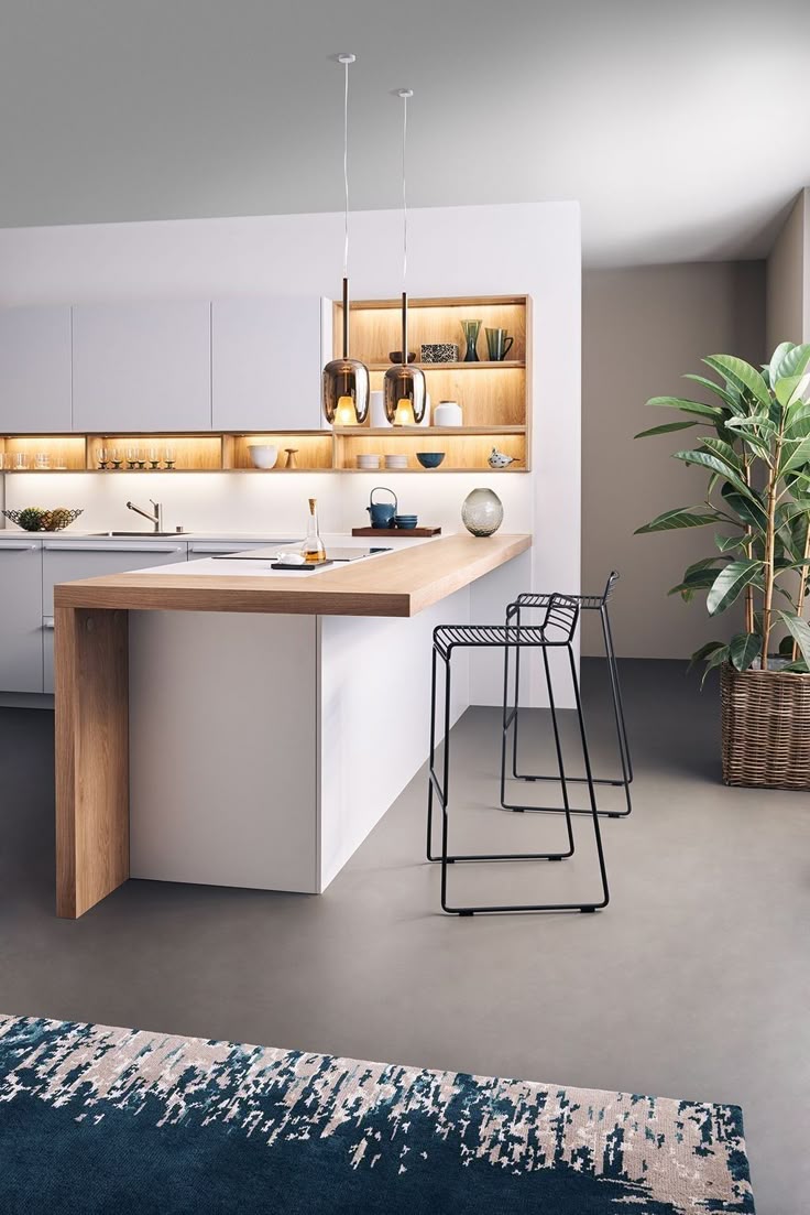 20+ Inspiring Modern Scandinavian Kitchen Design Ideas #interiordesignkitchen Mo...