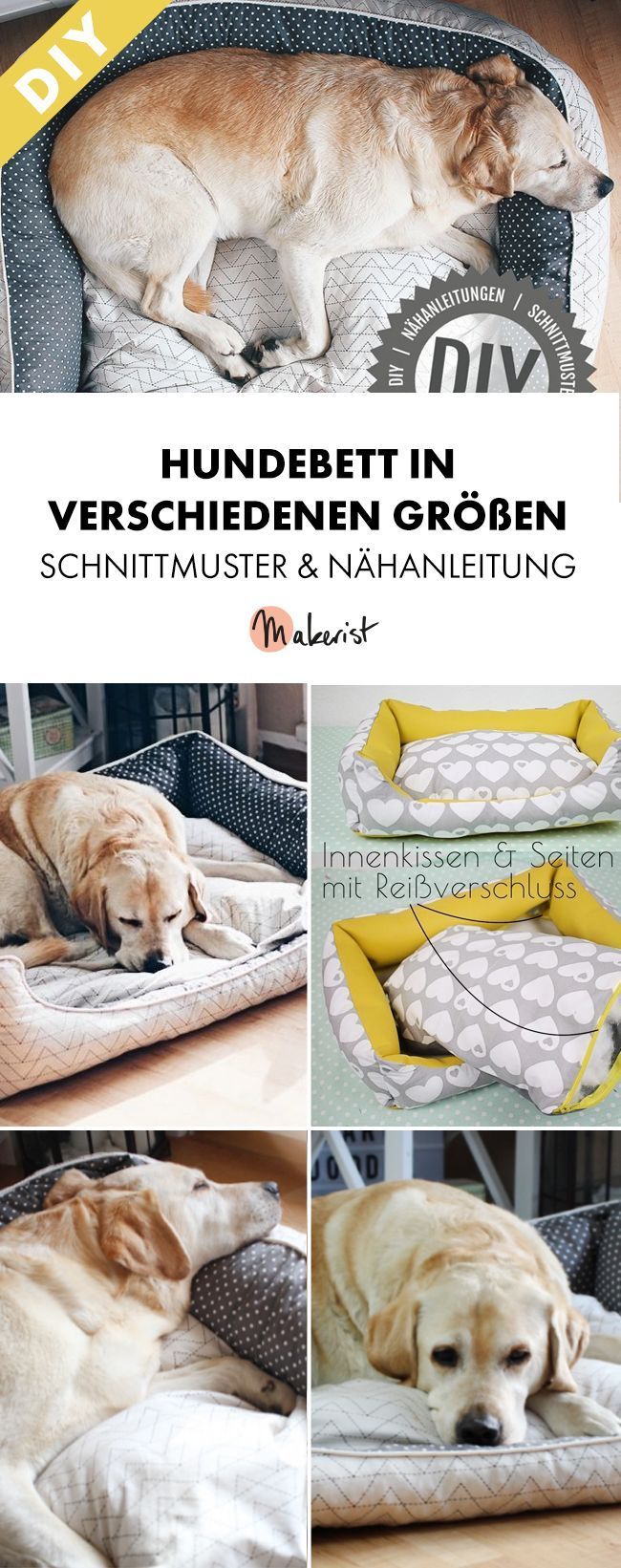 Kuscheliges Hundebett in verschiedenen Größen - Nähanleitung und Schnittmuste...