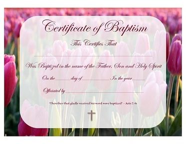 free printable baptism certificate