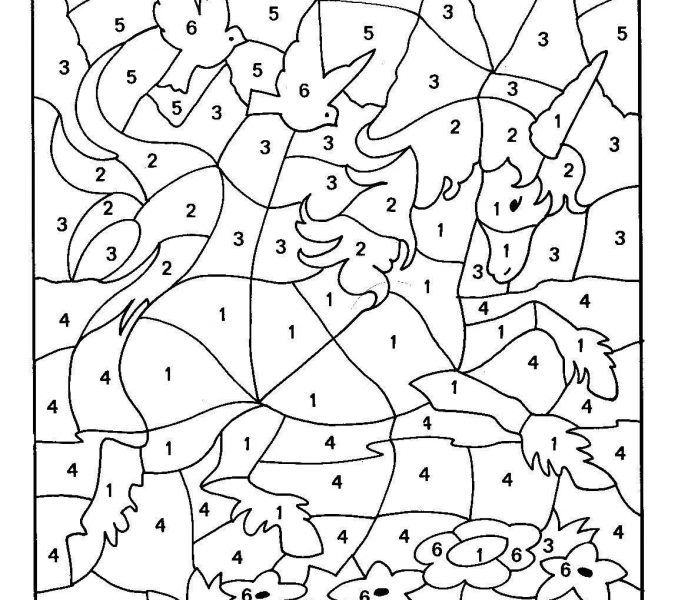 color by numbers coloring pages printable color number for adults