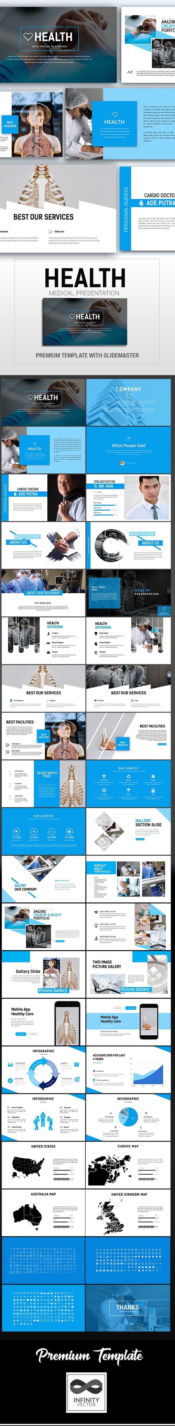 health simple medical presentation google slide - google slides health simple medical presentation google slide - google slides, Presentation templates