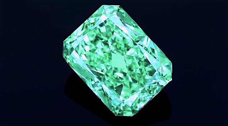 It set a world auction record for a green diamond and became the It set a world auction record for a green diamond and became the
