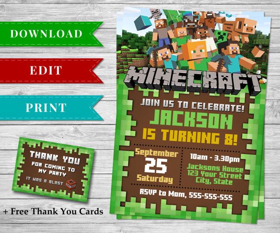 126 best Minecraft Printable Papercrafts images on Pinterest - mine craft invitation template 126 best Minecraft Printable Papercrafts images on Pinterest - mine craft invitation template