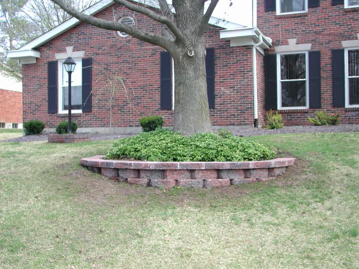 Block Retaining Walls Front Yard Landscaping Design Sloped Garden Around Trees Block Retaining Walls Front Yard, How Do You Landscape Around A Tree On Slope