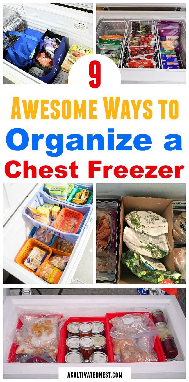 Organize Your Deep Freezer With Milk Crates Chest Freezer Organization Freezer Organization Deep Freezer Organization