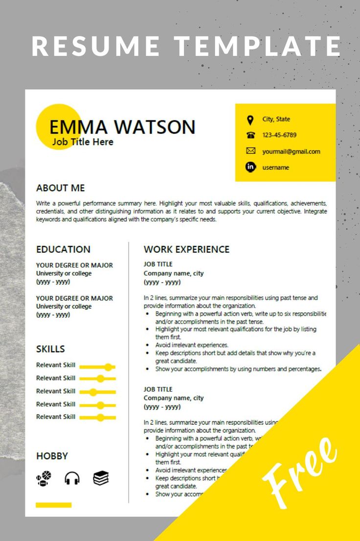 Premium Resume Template Free - 1c41f9006a9e9762d7beac20f6be814e