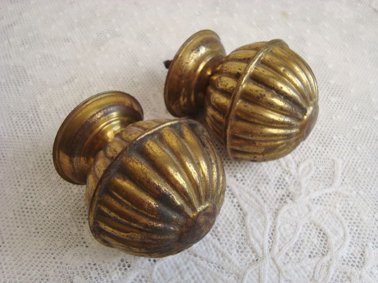Pair Antique Curtain Pole Finials In Repousse Brass France Poles Antiques Pair Antique Curtain Pole Finials In, Shabby Chic Curtain Pole Finials