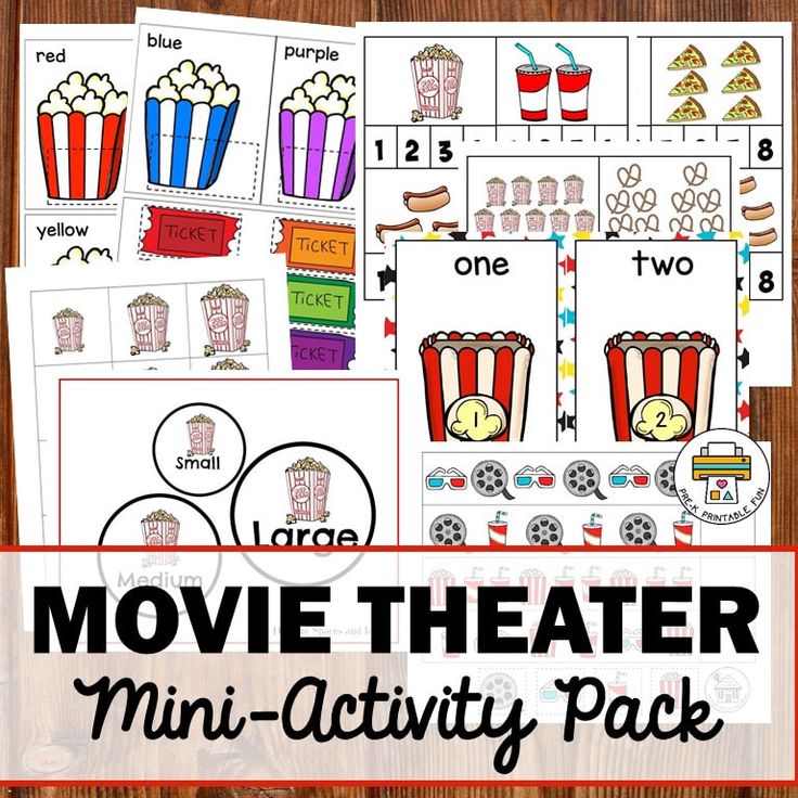 Movie Theater Dramatic Play Pack Movie Theater Dramatic Play Pack