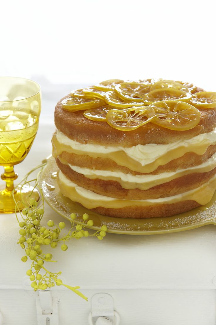 Iced Lemon Curd Layer Cake Iced Lemon Curd Layer Cake