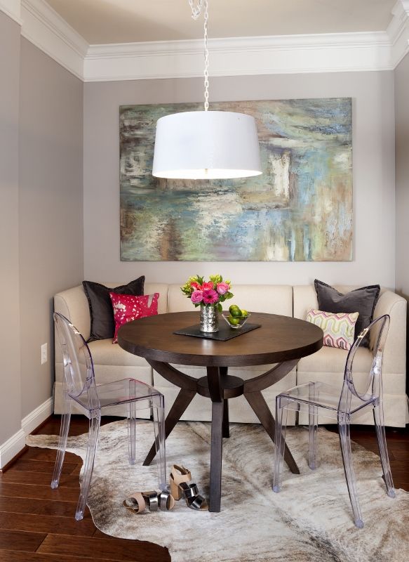 Design By Jws Interiors Www Banquette Modern Design By Jws Interiors Www Banquette Modern Breakfast Nook Dining Table With Arteriors Pendant Banquettes In