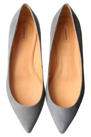 grey dress flats