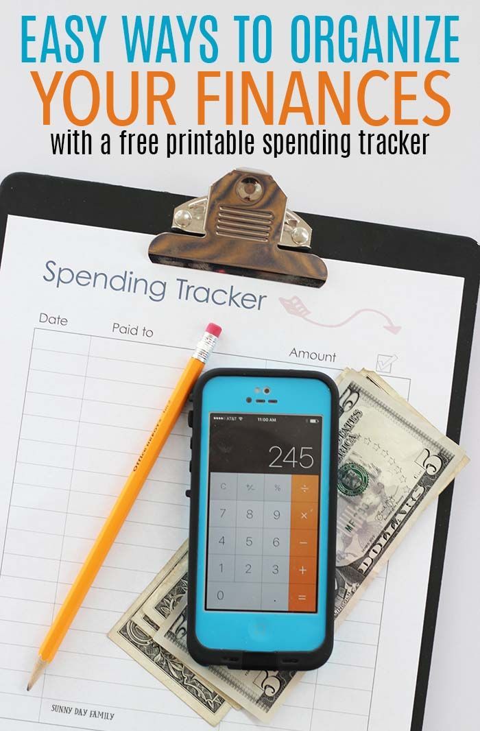 easy ways to organize your finances with a free printable spending how to track your spending
