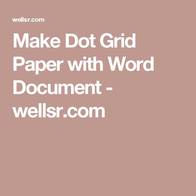 create graph paper in word