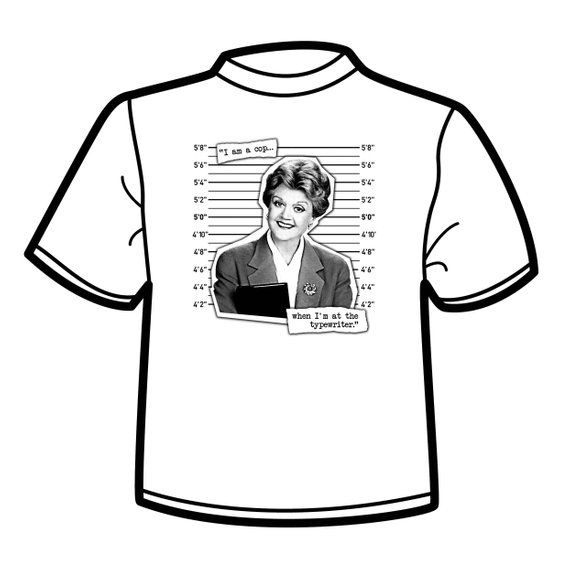 Typewriter T Shirt Angela Lansbury Murder She Wrote